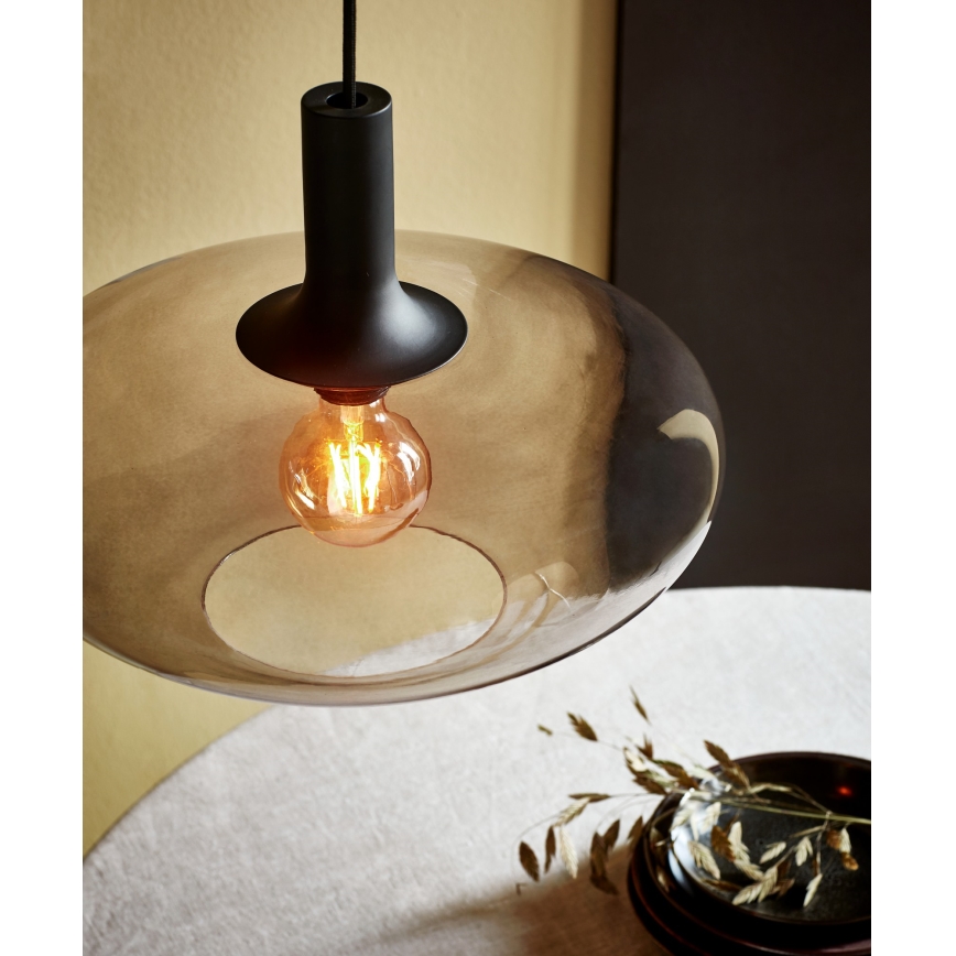 Nordlux - Lampadario a sospensione con filo ALTON 1xE27/60W/230V nero
