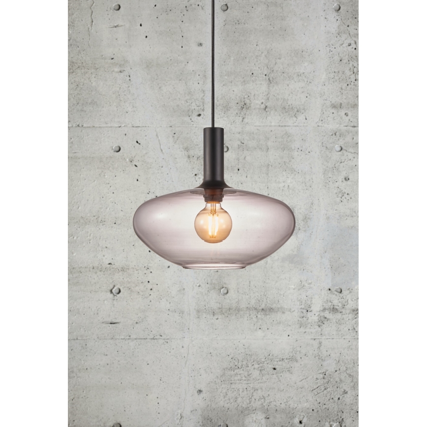 Nordlux - Lampadario a sospensione con filo ALTON 1xE27/60W/230V nero