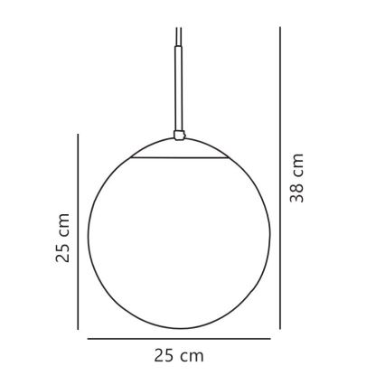 Nordlux - Lampadario a sospensione con filo CAFE 1xE27/25W/230V diametro 25 cm