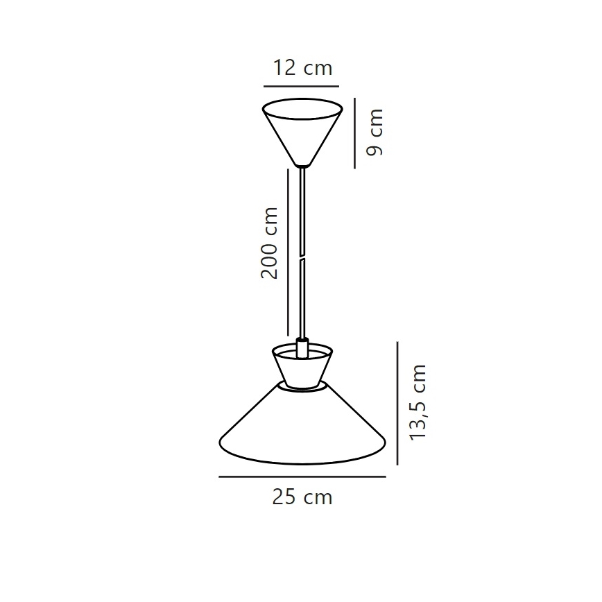 Nordlux - Lampadario a sospensione con filo DIAL 1xE27/40W/230V diametro 25 cm nero