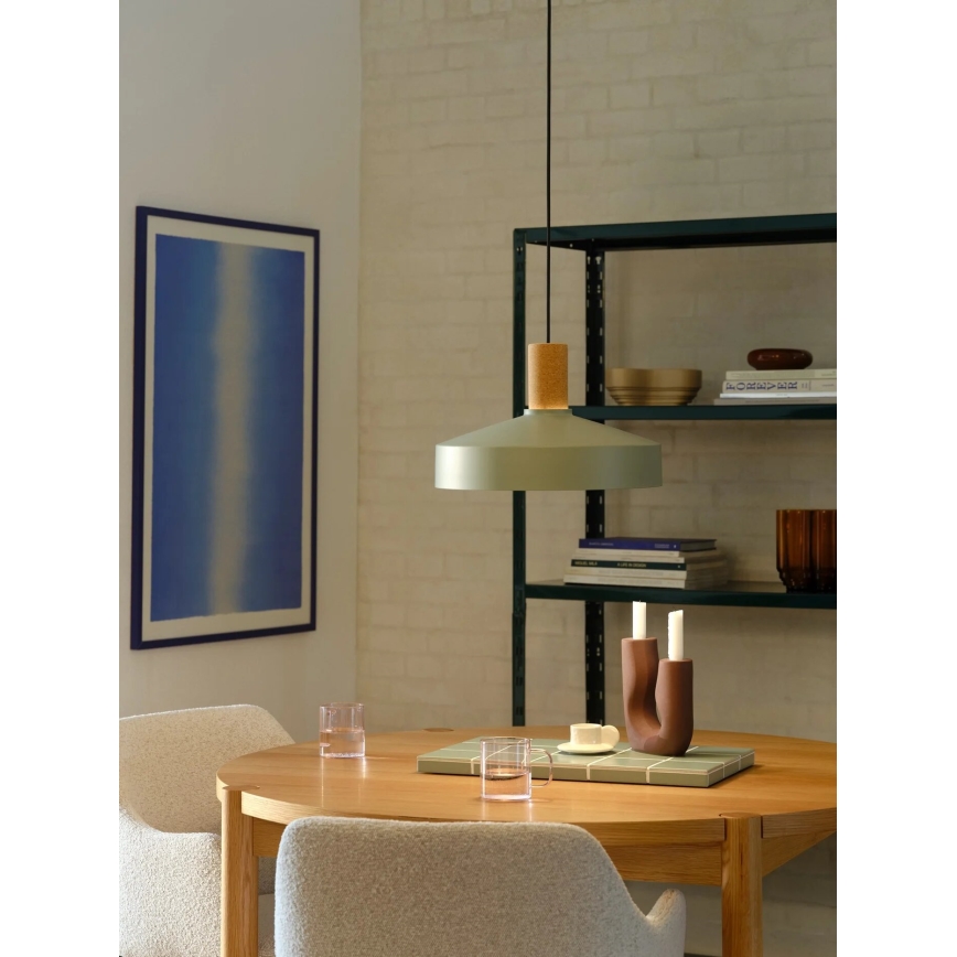 Nordlux - Lampadario a sospensione con filo ELVAS 1xE27/60W/230V diametro 37,5 cm verde