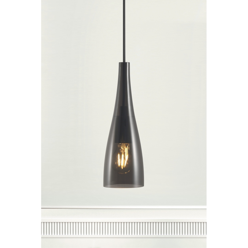 Nordlux - Lampadario a sospensione con filo EMBLA 1xE27/40W/230V nero