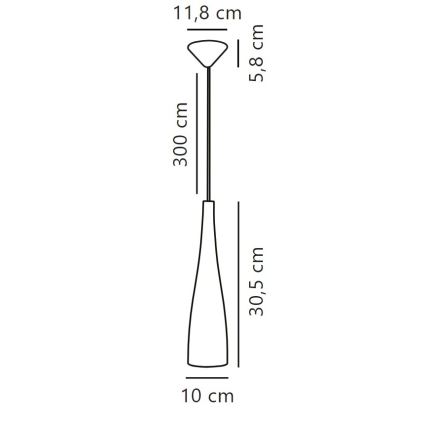 Nordlux - Lampadario a sospensione con filo EMBLA 1xE27/40W/230V nero