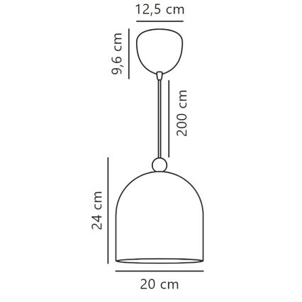 Nordlux - Lampadario a sospensione con filo GASTON 1xE27/40W/230V bianco