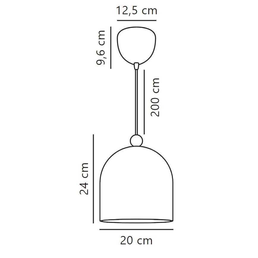 Nordlux - Lampadario a sospensione con filo GASTON 1xE27/40W/230V bianco