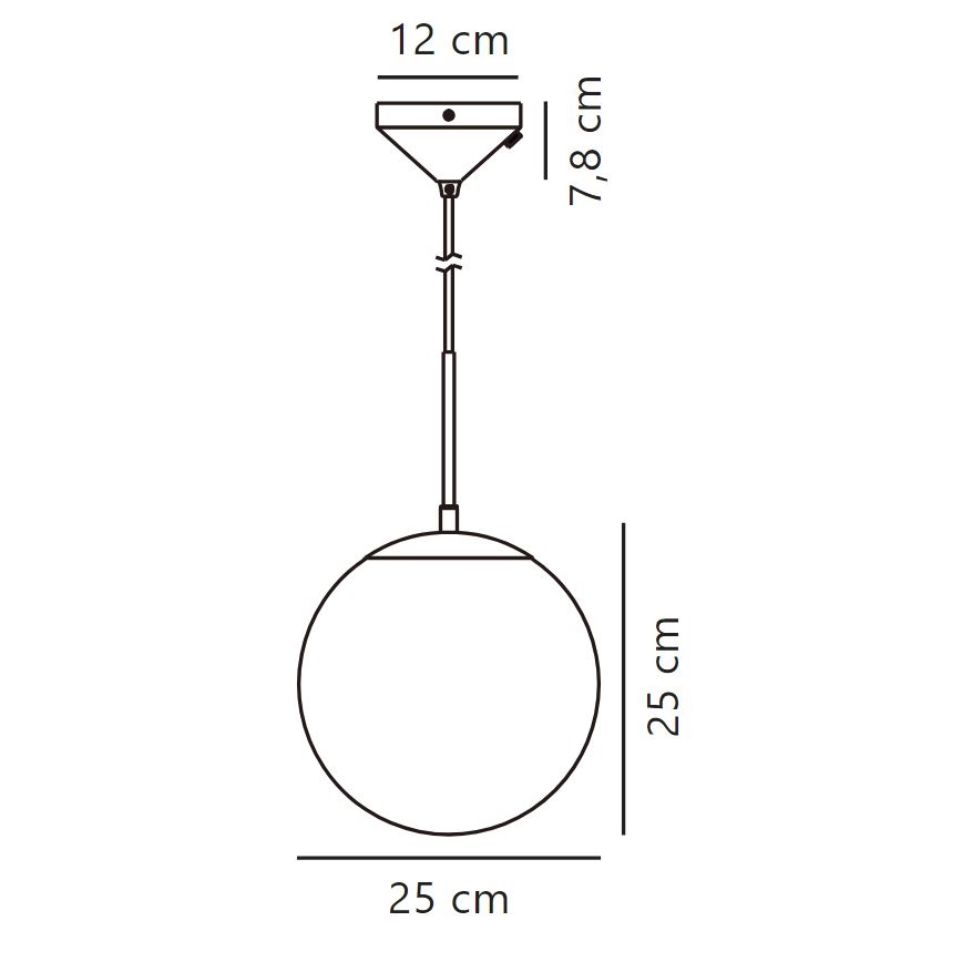 Nordlux - Lampadario a sospensione con filo GRANT 1xE27/25W/230V diametro 25 cm