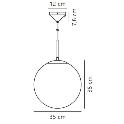 Nordlux - Lampadario a sospensione con filo GRANT 1xE27/25W/230V diametro 35 cm