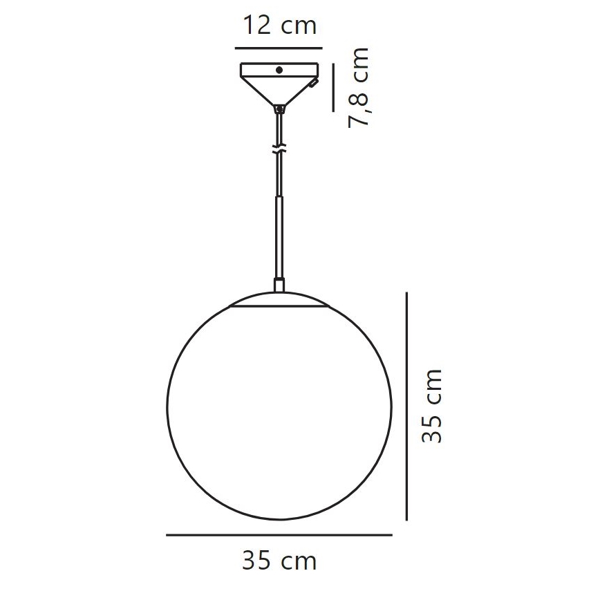 Nordlux - Lampadario a sospensione con filo GRANT 1xE27/25W/230V diametro 35 cm