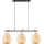 Nordlux - Lampadario a sospensione con filo HISOKA 3xE27/40W/230V nero/bambù