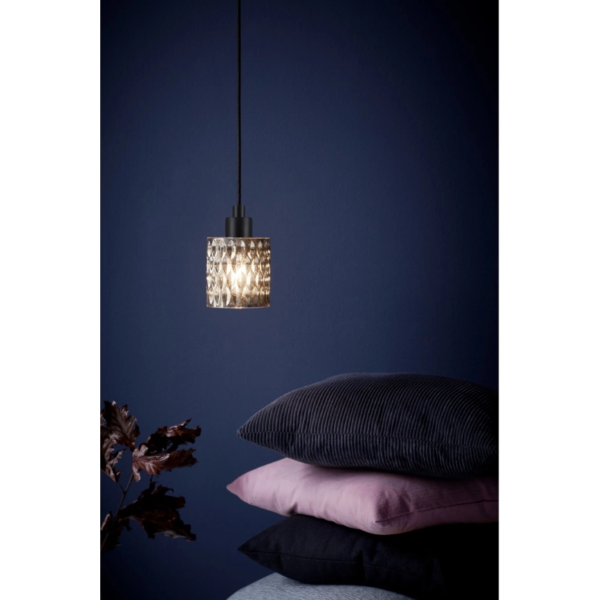 Nordlux - Lampadario a sospensione con filo HOLLYWOOD 1xE27/60W/230V fumé