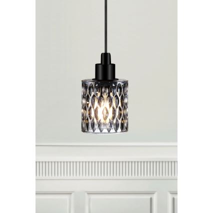 Nordlux - Lampadario a sospensione con filo HOLLYWOOD 1xE27/60W/230V fumé
