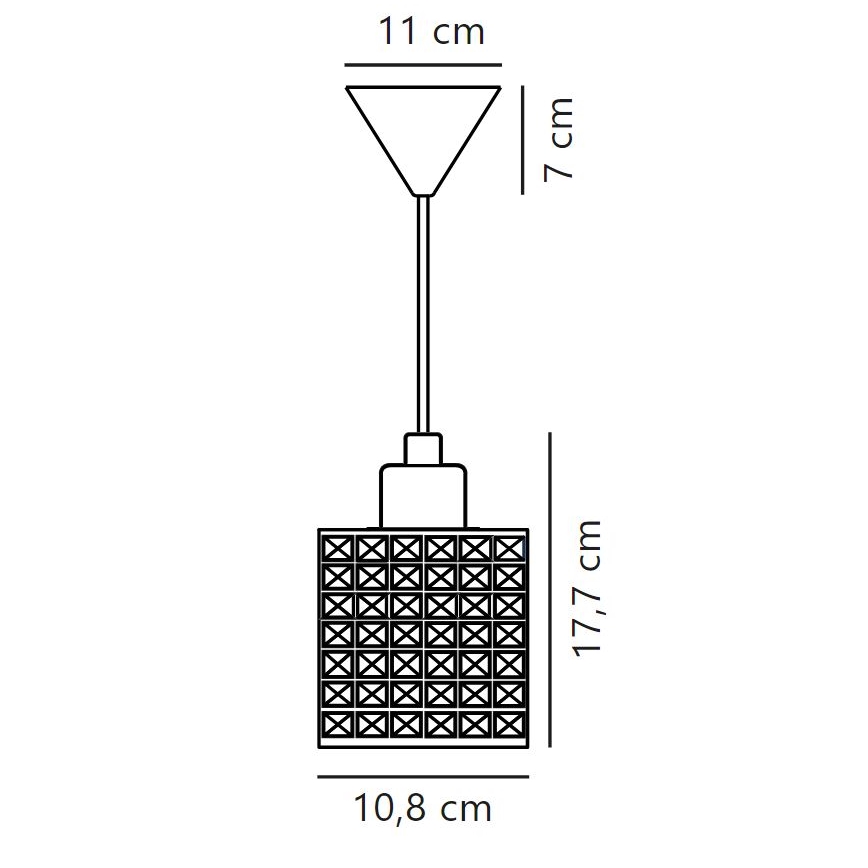 Nordlux - Lampadario a sospensione con filo HOLLYWOOD 1xE27/60W/230V