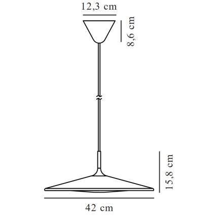 Nordlux - Lampadario a sospensione con filo LED dimmerabile BALANCE LED/13W/230V 2700K diametro 42 cm nero