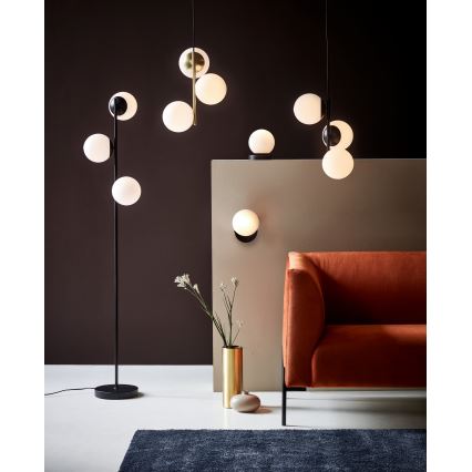 Nordlux - Lampadario a sospensione con filo LILLY 3xE14/40W/230V nero