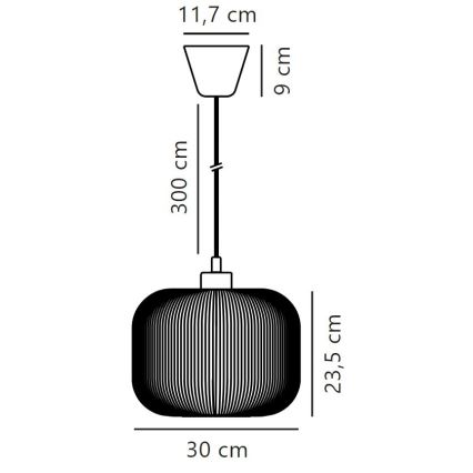 Nordlux - Lampadario a sospensione con filo MILFORD 1xE27/40W/230V diametro 30 cm