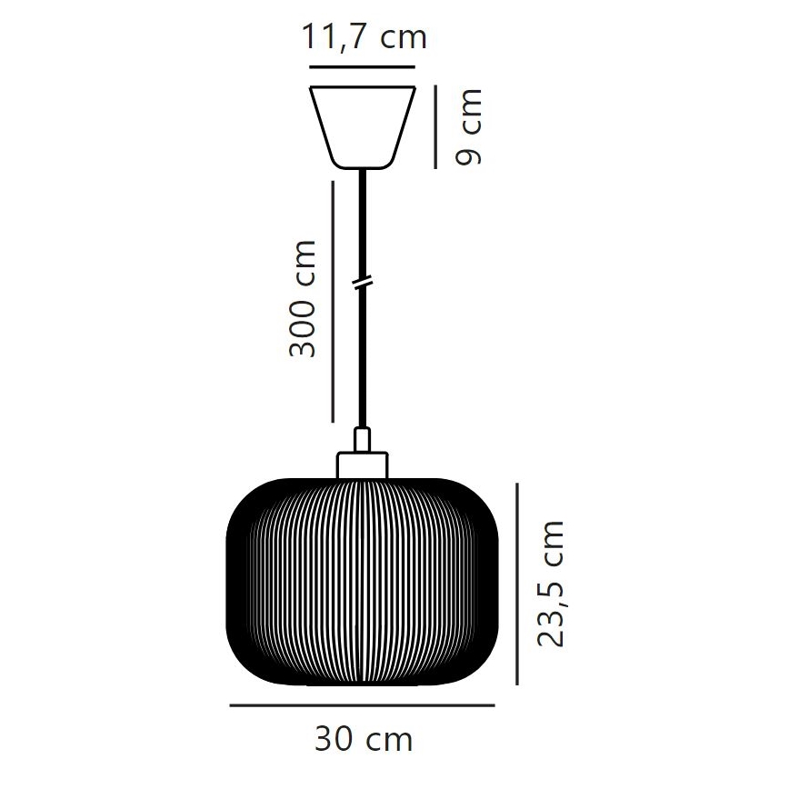 Nordlux - Lampadario a sospensione con filo MILFORD 1xE27/40W/230V diametro 30 cm