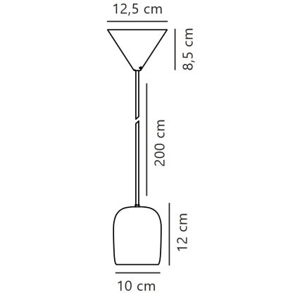 Nordlux - Lampadario a sospensione con filo NOTTI 1xE27/25W/230V diametro 10 cm arancione