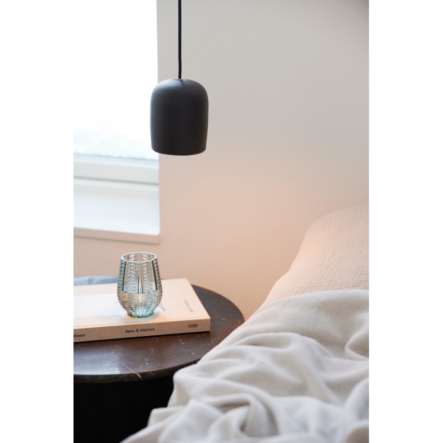 Nordlux - Lampadario a sospensione con filo NOTTI 1xE27/25W/230V nero