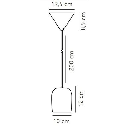 Nordlux - Lampadario a sospensione con filo NOTTI 1xE27/25W/230V nero
