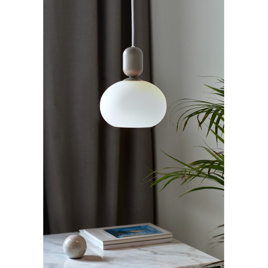 Nordlux - Lampadario a sospensione con filo NOTTI 1xE27/40W/230V grigio