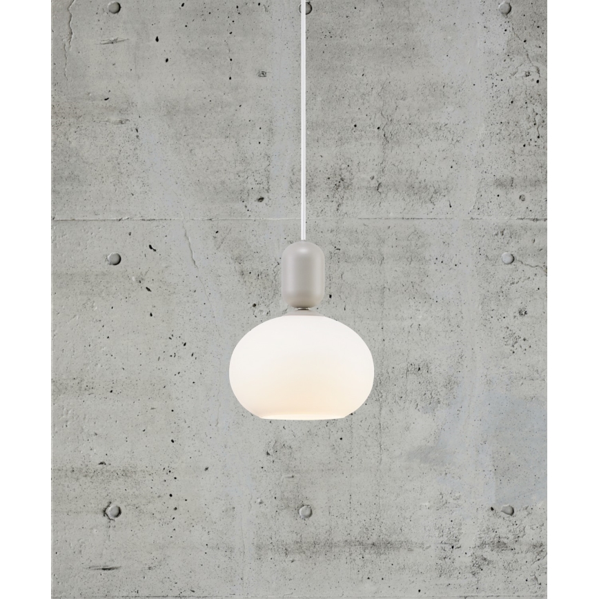 Nordlux - Lampadario a sospensione con filo NOTTI 1xE27/40W/230V grigio