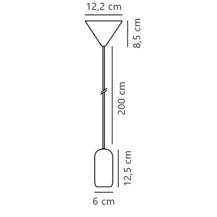 Nordlux - Lampadario a sospensione con filo NOTTI 1xE27/40W/230V grigio