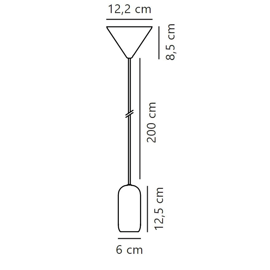 Nordlux - Lampadario a sospensione con filo NOTTI 1xE27/40W/230V grigio