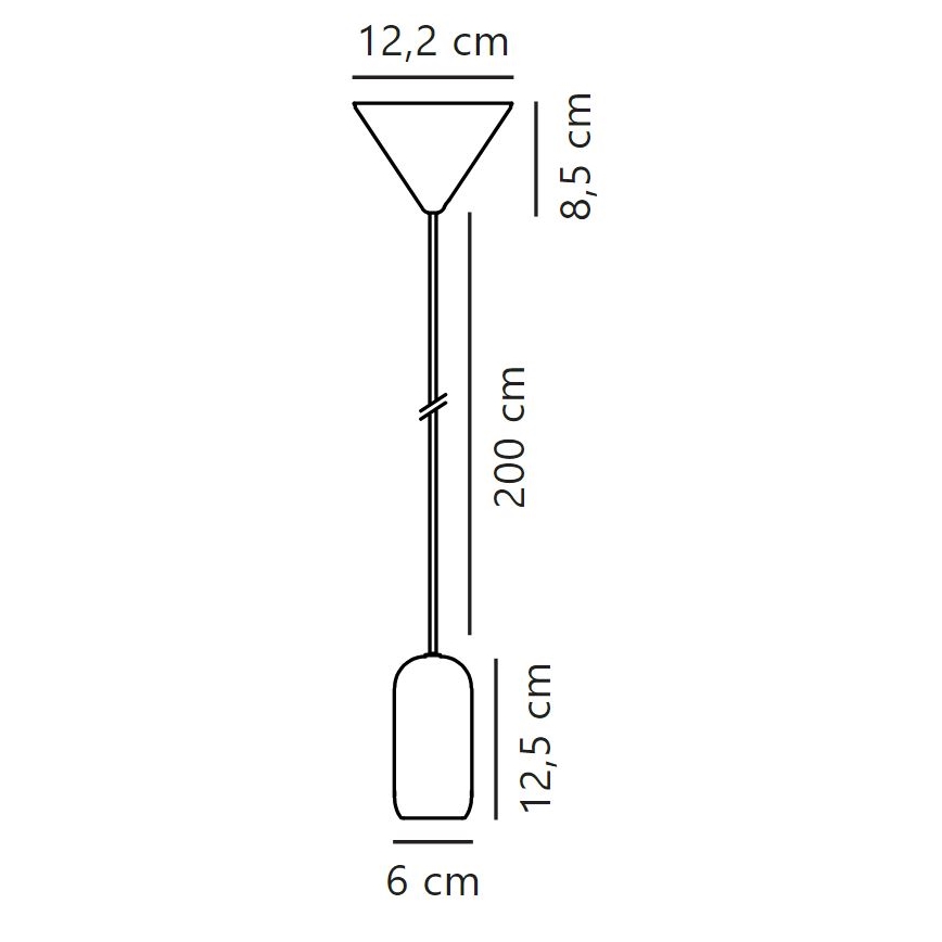 Nordlux - Lampadario a sospensione con filo NOTTI 1xE27/40W/230V nero