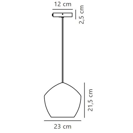 Nordlux - Lampadario a sospensione con filo ORBIFORM 1xE27/40W/230V nero/grigio
