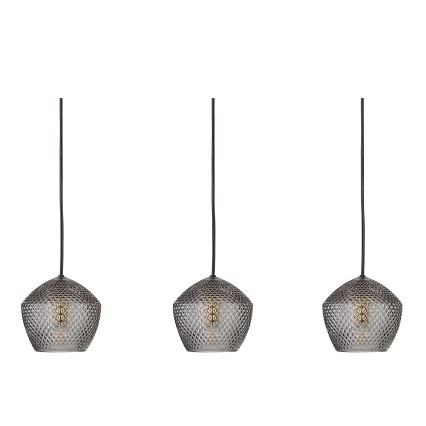 Nordlux - Lampadario a sospensione con filo ORBIFORM 3xE14/25W/230V nero/grigio