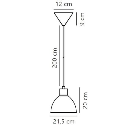 Nordlux - Lampadario a sospensione con filo POP 1xE27/40W/230V antracite