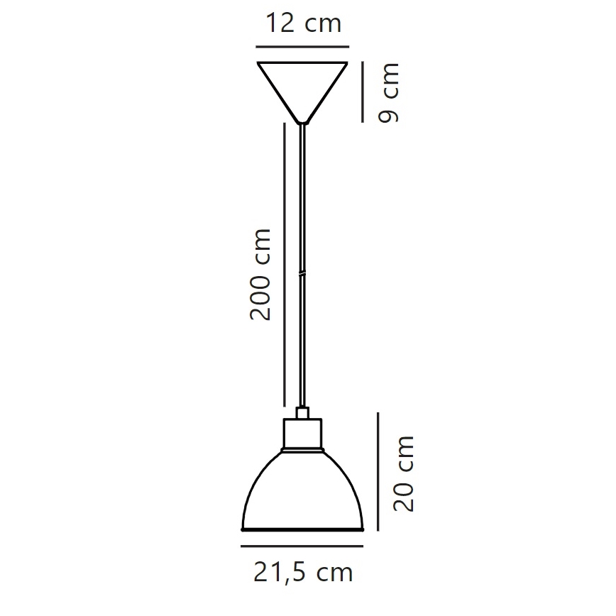 Nordlux - Lampadario a sospensione con filo POP 1xE27/40W/230V antracite