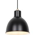 Nordlux - Lampadario a sospensione con filo POP 1xE27/40W/230V nero/oro