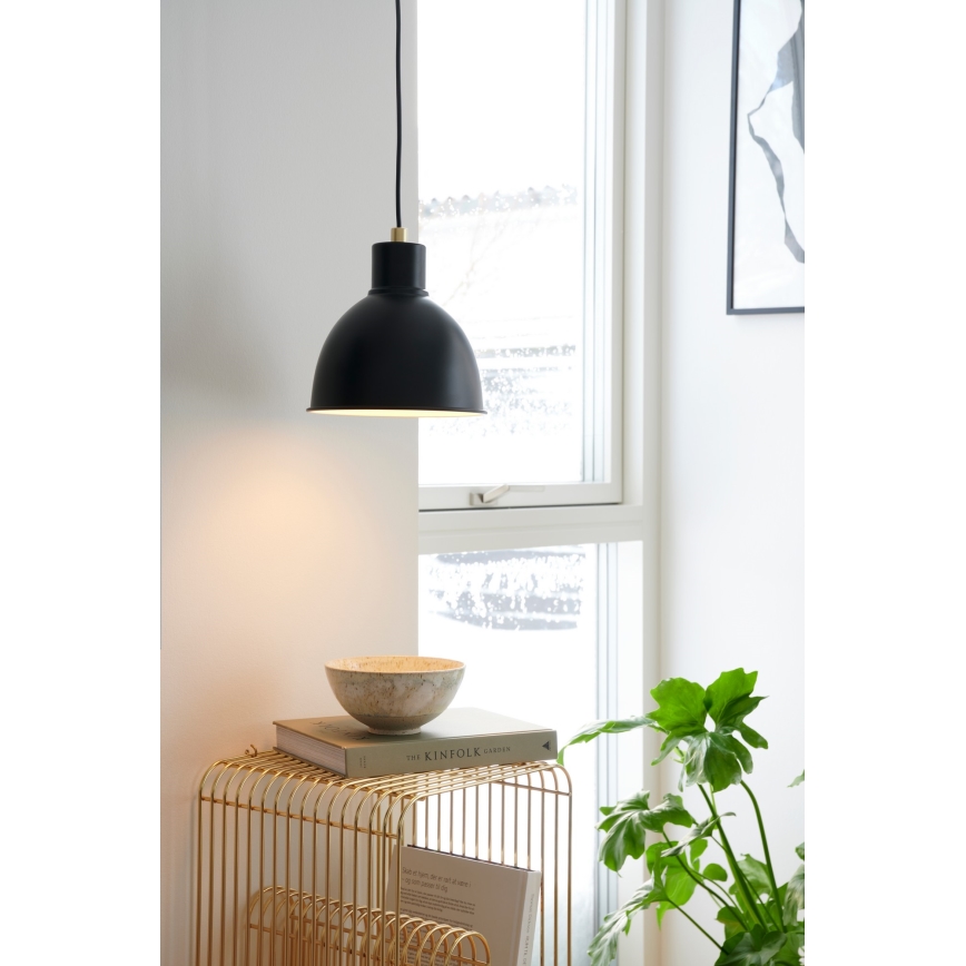 Nordlux - Lampadario a sospensione con filo POP 1xE27/40W/230V nero/oro