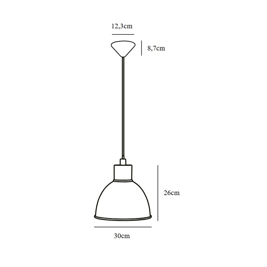 Nordlux - Lampadario a sospensione con filo POP 1xE27/60W/230V nero