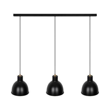 Nordlux - Lampadario a sospensione con filo POP 3xE27/40W/230V nero/oro
