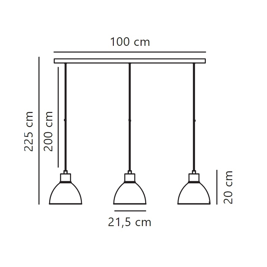 Nordlux - Lampadario a sospensione con filo POP 3xE27/40W/230V nero/oro