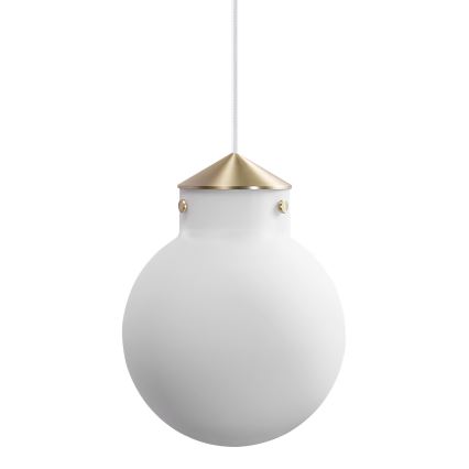 Nordlux - Lampadario a sospensione con filo RAITO 1xE27/25W/230V ottone/bianco