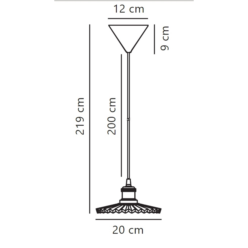 Nordlux - Lampadario a sospensione con filo TORINA 1xE27/40W/230V diametro 20 cm