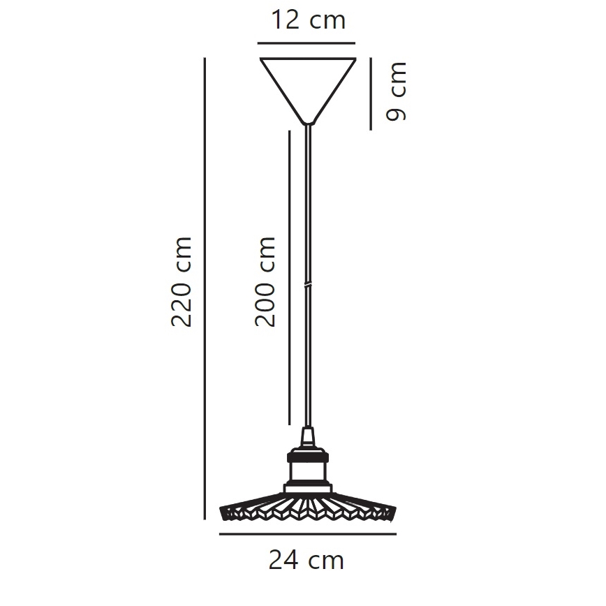 Nordlux - Lampadario a sospensione con filo TORINA 1xE27/40W/230V diametro 24 cm