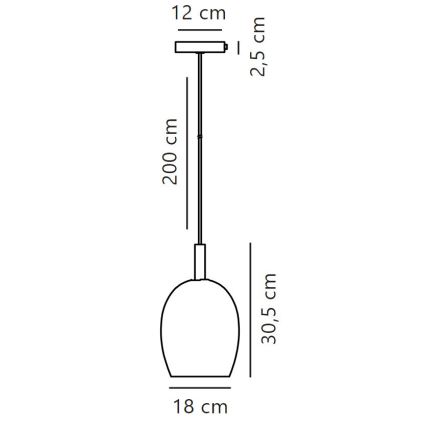 Nordlux - Lampadario a sospensione con filo UMA 1xE27/40W/230V