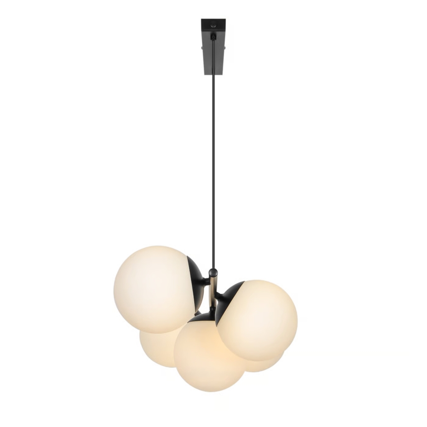 Nordlux - Lampadario a sospensione LILLY su cavo 5xE14/10W/230V nero