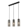 Nordlux - Lampadario a sospensione su cavo MIELLA 3xE27/25W/230V nero/fumé