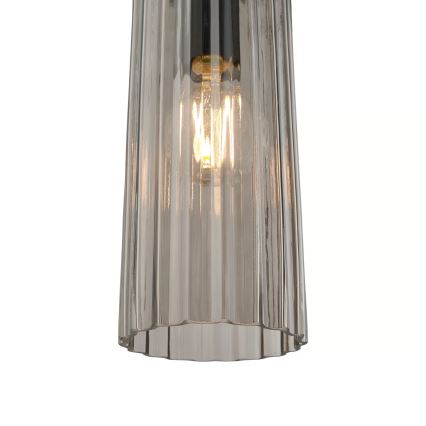 Nordlux - Lampadario a sospensione su cavo MIELLA 3xE27/25W/230V nero/fumé