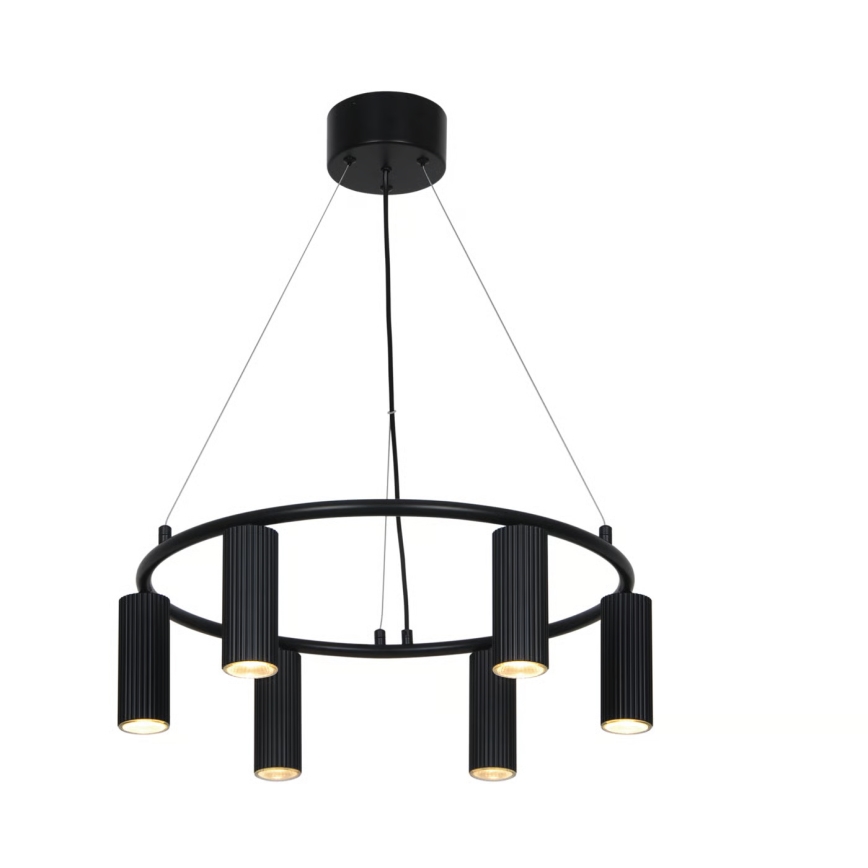 Nordlux - Lampadario a sospensione VICO 6xGU10/5W/230V nero