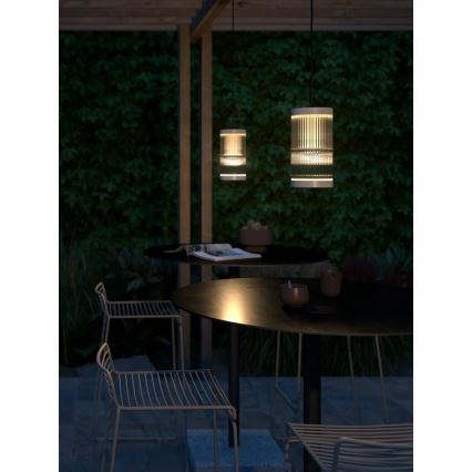 Nordlux - Lampadario da esterno a sospensione con filo COUPAR 1xE27/25W/230V IP33 bianco