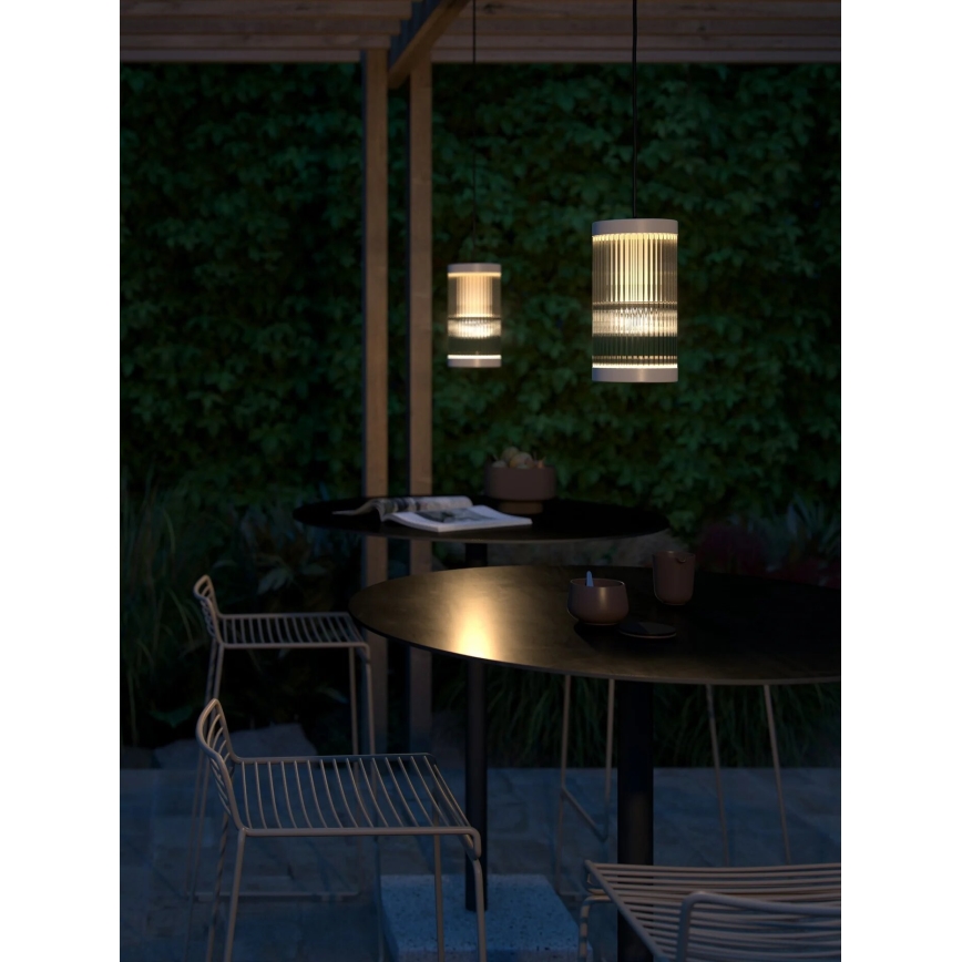 Nordlux - Lampadario da esterno a sospensione con filo COUPAR 1xE27/25W/230V IP33 bianco