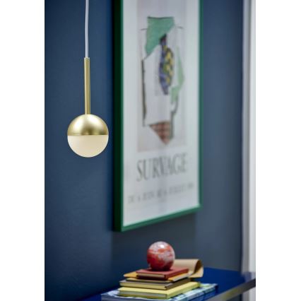 Nordlux - Lampadario su cavo CONTINA 1xG9/5W/230V ottone