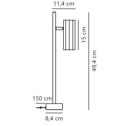 Nordlux - Lampe de table ALANIS 1xGU10/15W/230V noir