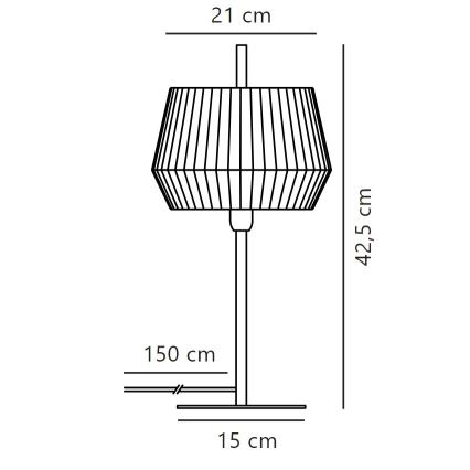 Nordlux - Lampe de table DICTE 1xE14/40W/230V beige/noir